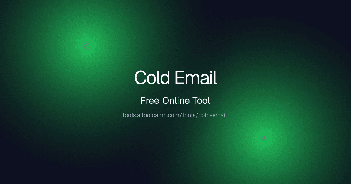 Cold Email Generator preview