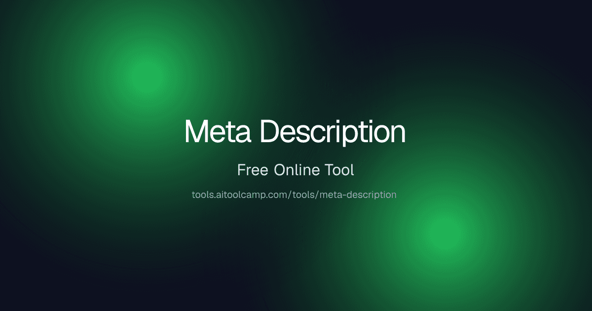 Meta Description Generator preview